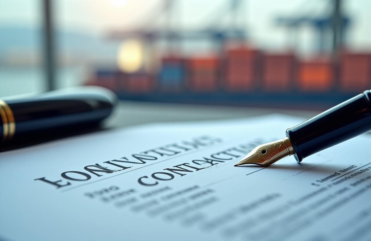 Professional logistics legal documentation backdrop